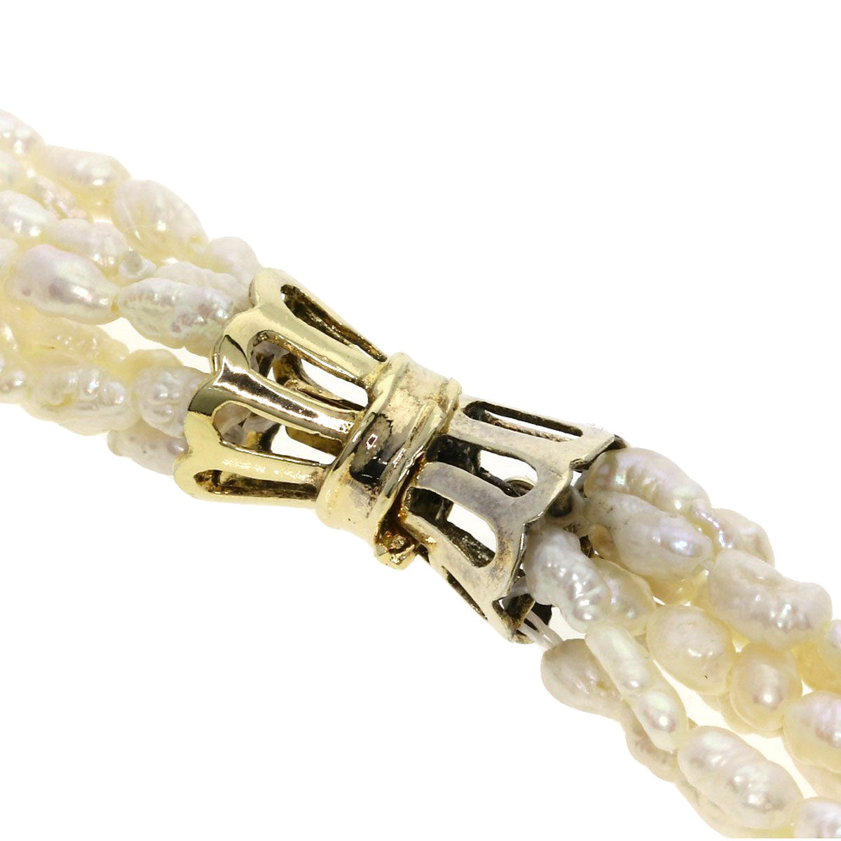 Freshwater Pearl 7 rows Necklace Silver 56.7g　Ladies