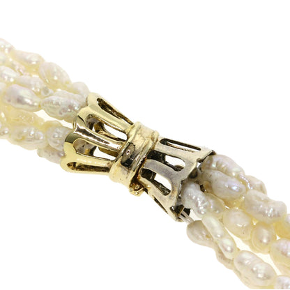 Freshwater Pearl 7 rows Necklace Silver 56.7g　Ladies