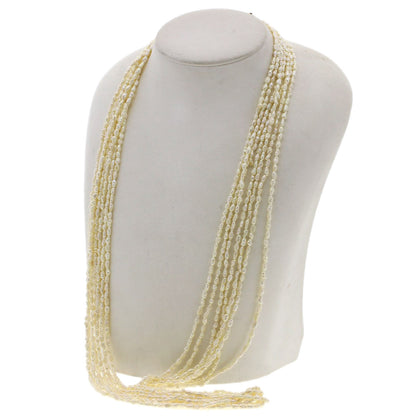 Freshwater Pearl 7 rows Necklace Silver 56.7g　Ladies