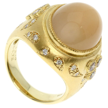 13.16ct Moonstone Diamond Ring K18 Yellow Gold  15.3g　Ladies