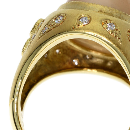 13.16ct Moonstone Diamond Ring K18 Yellow Gold  15.3g　Ladies