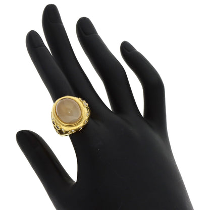 13.16ct Moonstone Diamond Ring K18 Yellow Gold  15.3g　Ladies