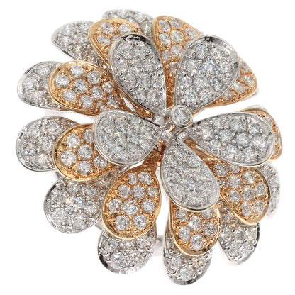 3.57ct Diamond Round Bra Ring K18 White Gold 18K Pink Gold 17.8g　Ladies