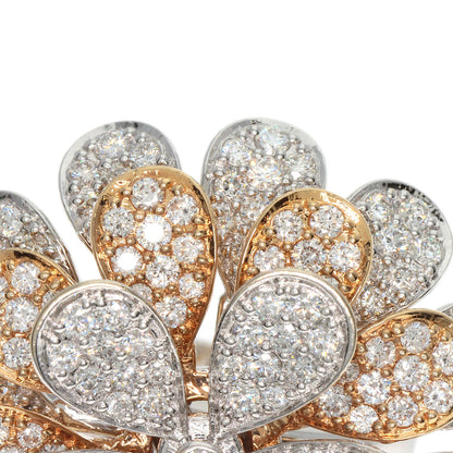 3.57ct Diamond Round Bra Ring K18 White Gold 18K Pink Gold 17.8g　Ladies