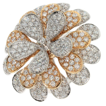 3.57ct Diamond Round Bra Ring K18 White Gold 18K Pink Gold 17.8g　Ladies