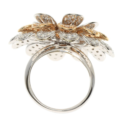 3.57ct Diamond Round Bra Ring K18 White Gold 18K Pink Gold 17.8g　Ladies