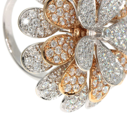 3.57ct Diamond Round Bra Ring K18 White Gold 18K Pink Gold 17.8g　Ladies