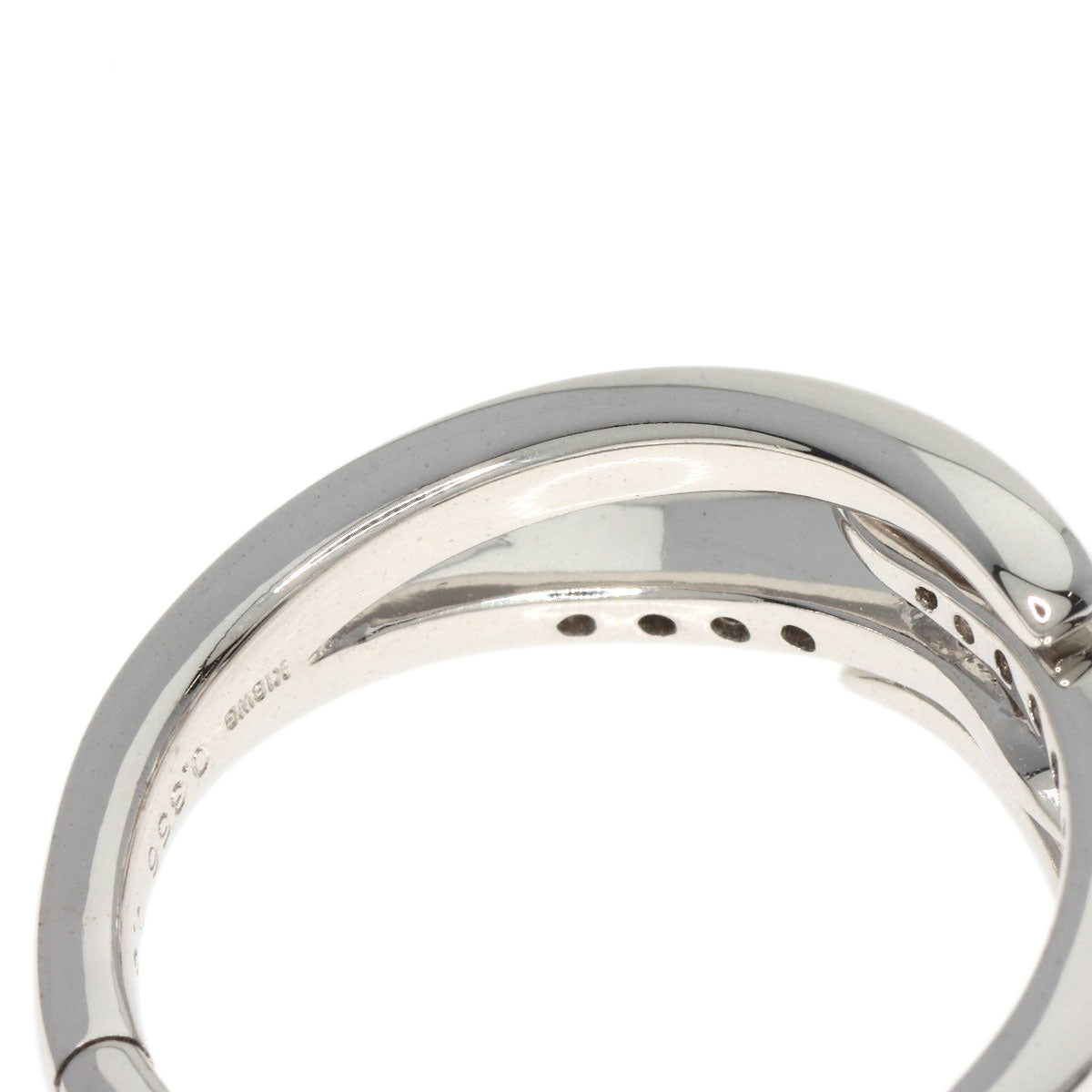 0.356ct Diamond Ring K18 White Gold PT900 6.6g　Ladies