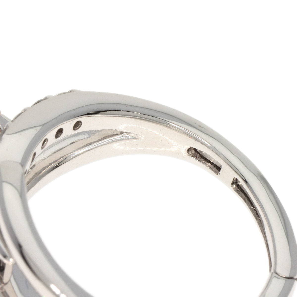 0.356ct Diamond Ring K18 White Gold PT900 6.6g　Ladies