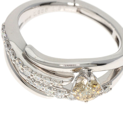 0.356ct Diamond Ring K18 White Gold PT900 6.6g　Ladies