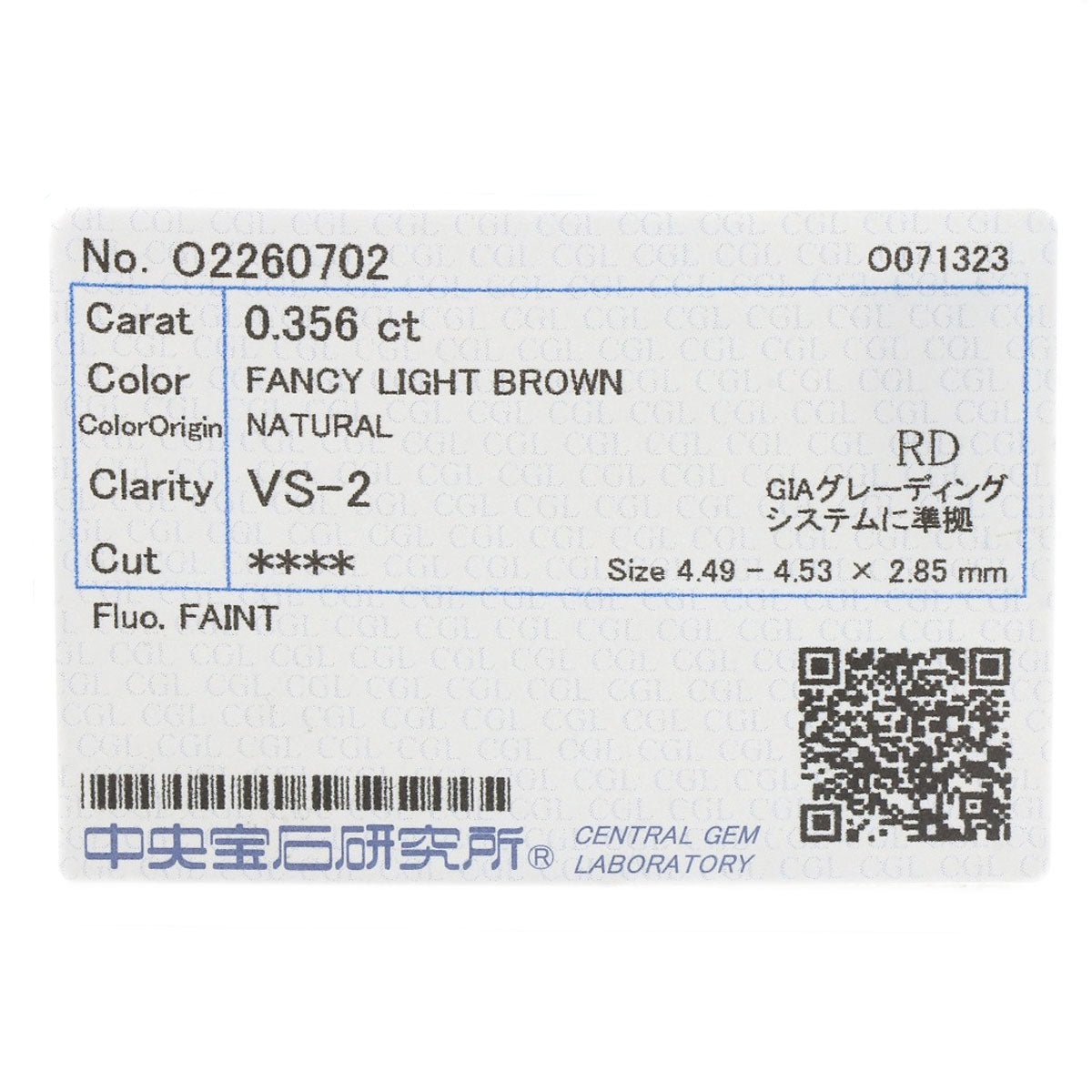 0.356ct Diamond Ring K18 White Gold PT900 6.6g　Ladies