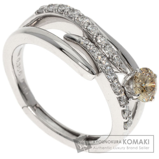 0.356ct Diamond Ring K18 White Gold PT900 6.6g　Ladies