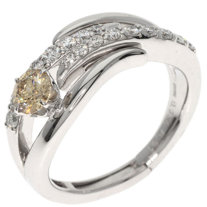 0.356ct Diamond Ring K18 White Gold PT900 6.6g　Ladies
