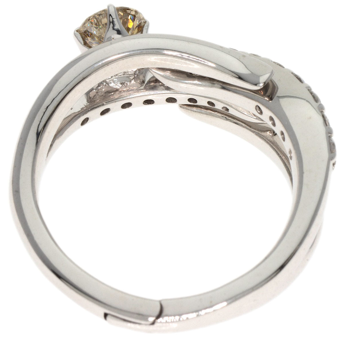 0.356ct Diamond Ring K18 White Gold PT900 6.6g　Ladies