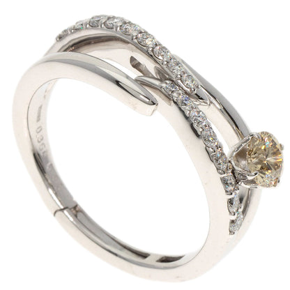 0.356ct Diamond Ring K18 White Gold PT900 6.6g　Ladies