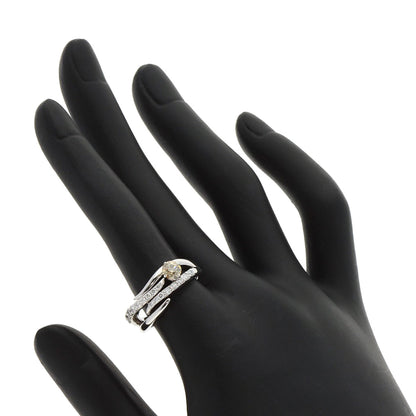 0.356ct Diamond Ring K18 White Gold PT900 6.6g　Ladies