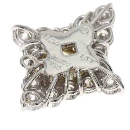 1.05ct Diamond Pendant top Platinum PT900 18K Yellow Gold 3.5g　Ladies