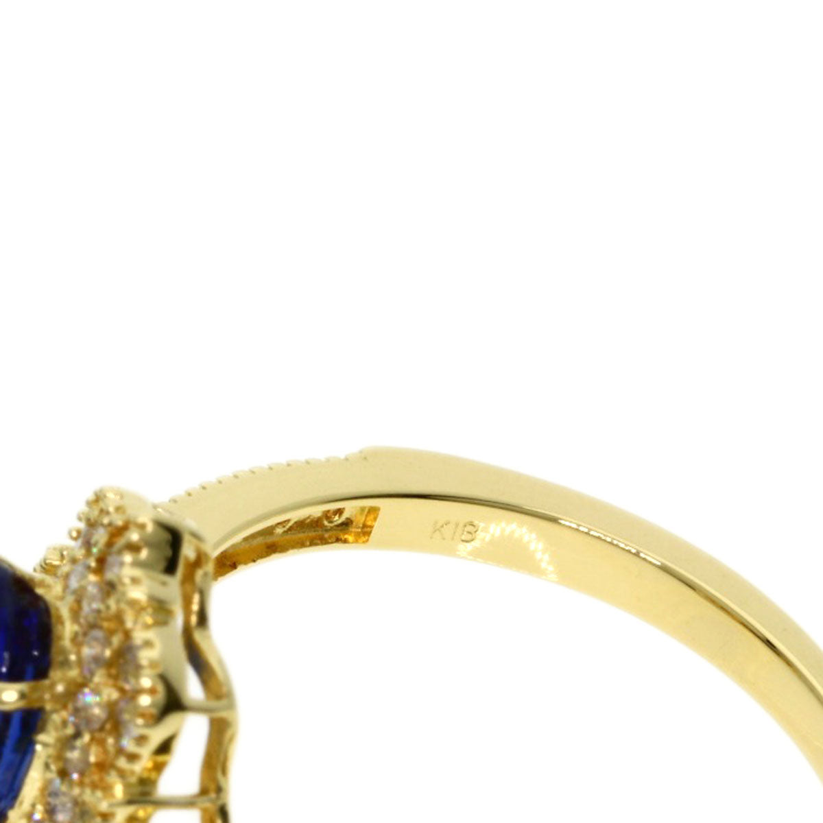1.13ct Sapphire Diamond Ring K18 Yellow Gold  3g　Ladies