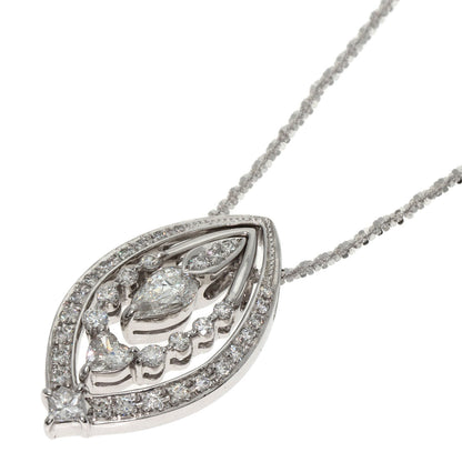 0.406ct Diamond Necklace K18 White Gold  9.5g　Ladies