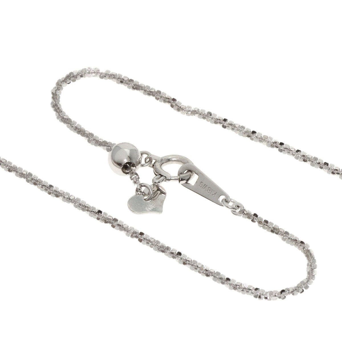 0.406ct Diamond Necklace K18 White Gold  9.5g　Ladies