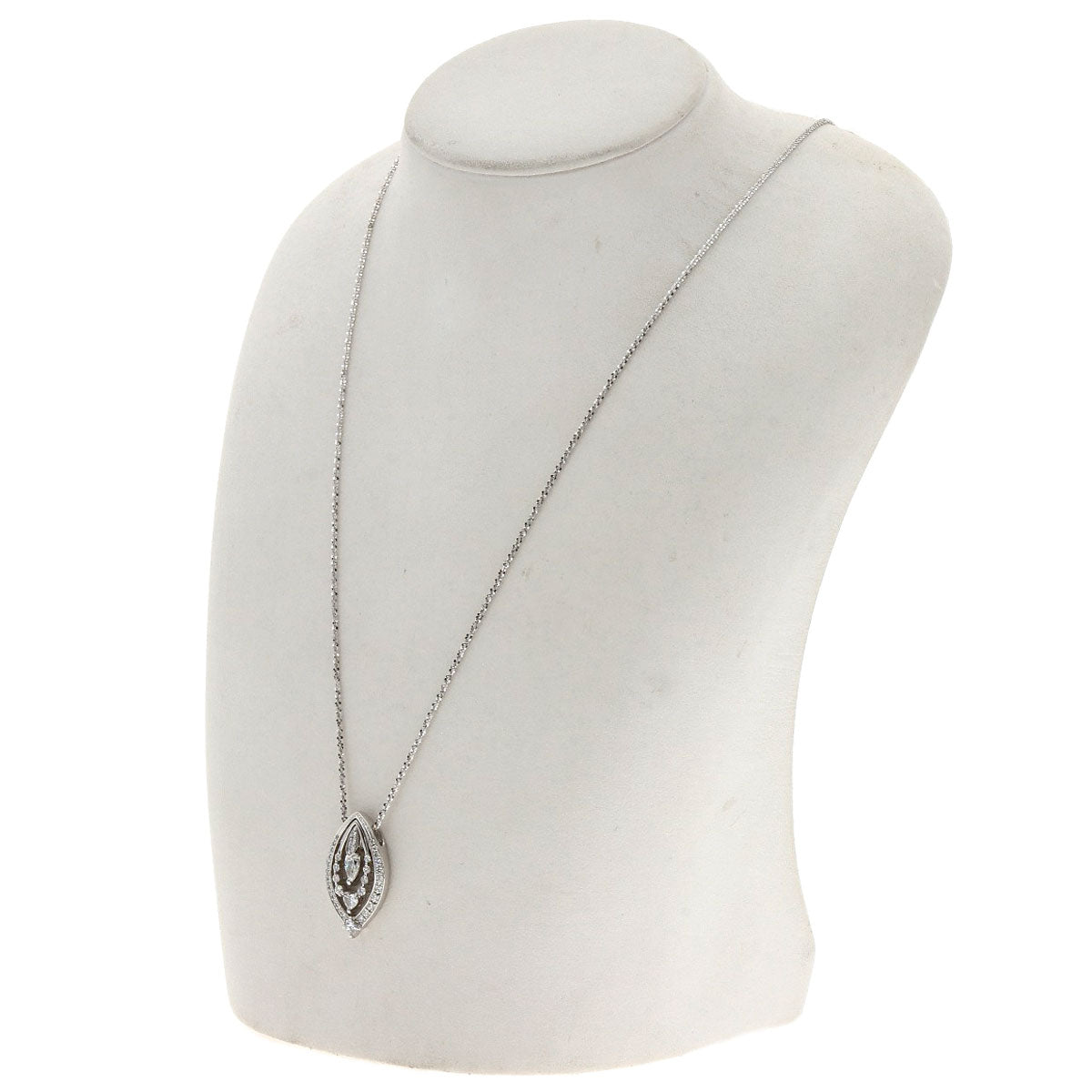 0.406ct Diamond Necklace K18 White Gold  9.5g　Ladies
