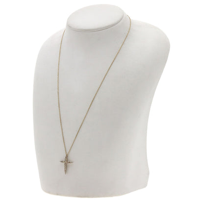 Kashikey Naked Cross Brown Diamond Necklace K18BG Ladies [Used]