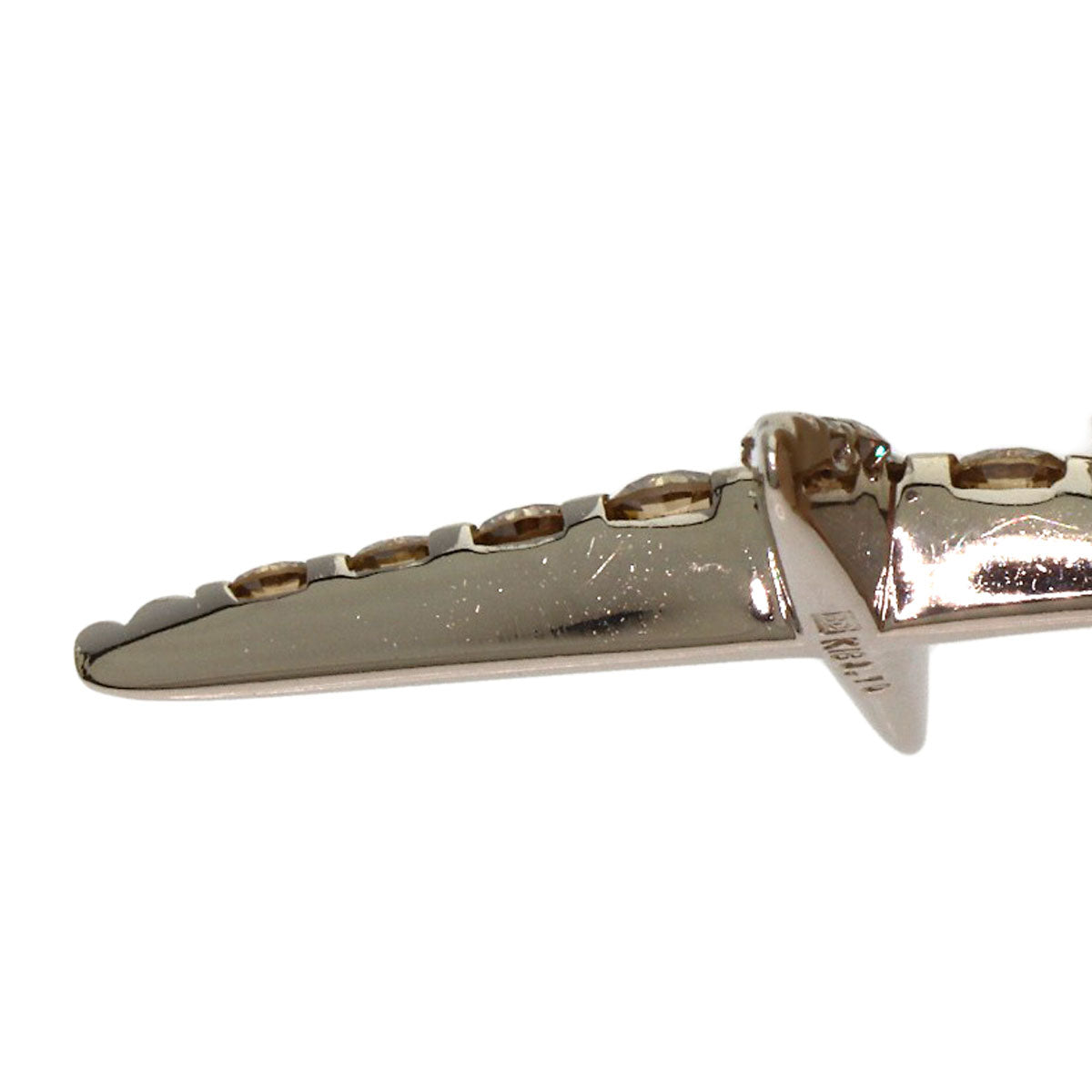 Kashikey Naked Cross Brown Diamond Necklace K18BG Ladies [Used]