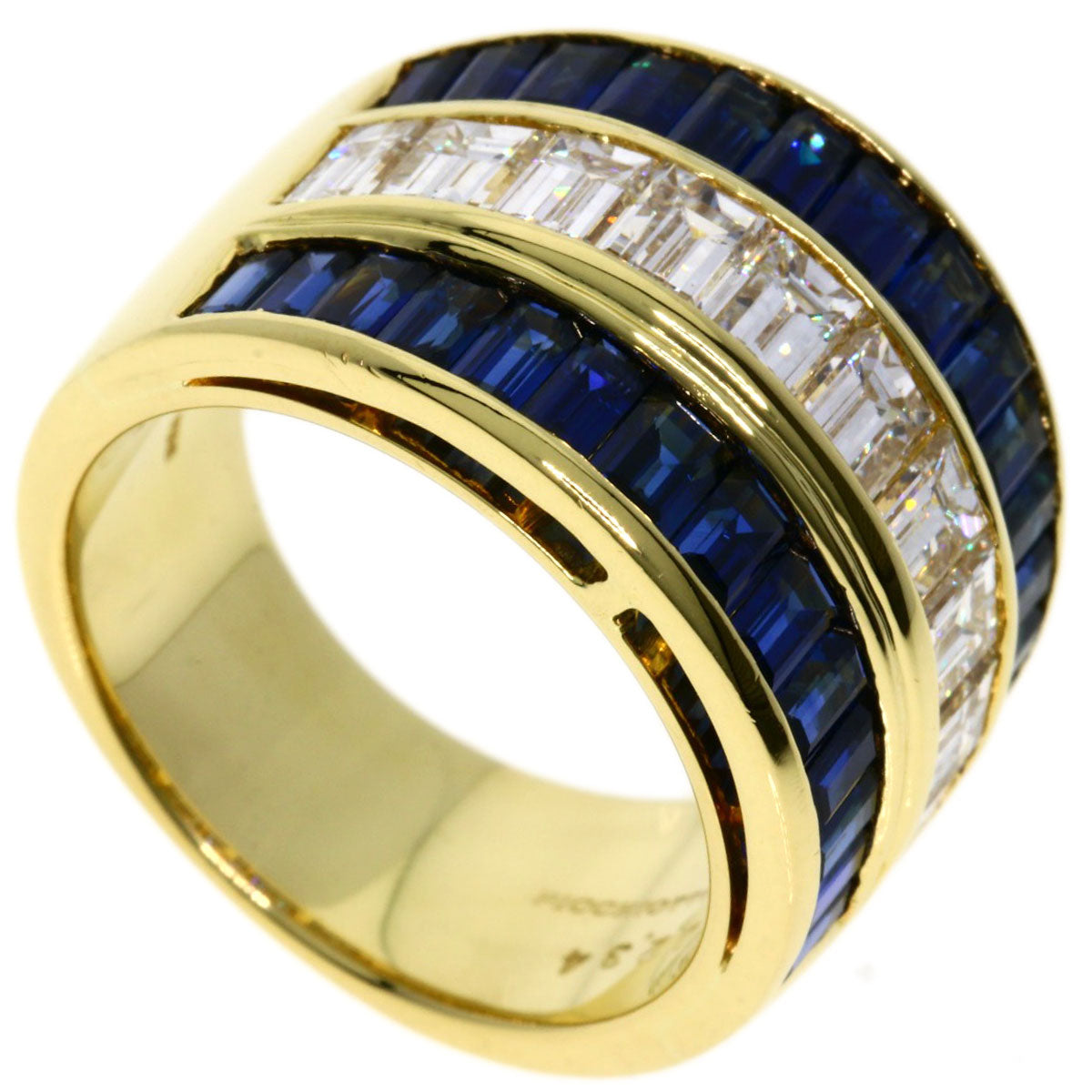 PICCHIOTTI   Ring Sapphire Diamond K18 Yellow Gold Ladies