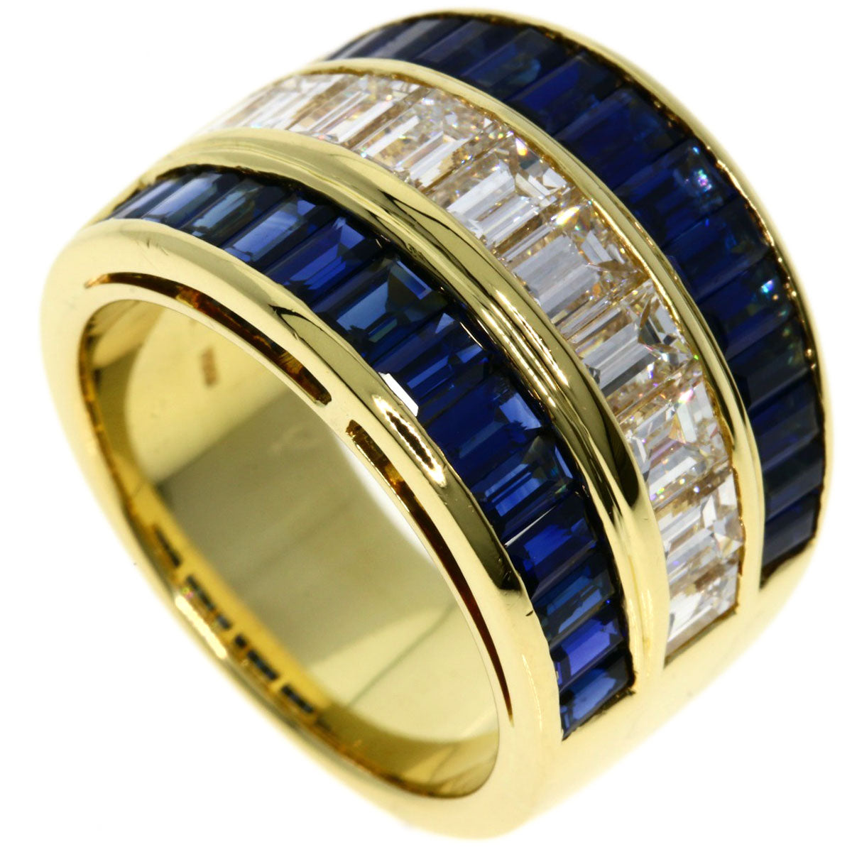 PICCHIOTTI   Ring Sapphire Diamond K18 Yellow Gold Ladies