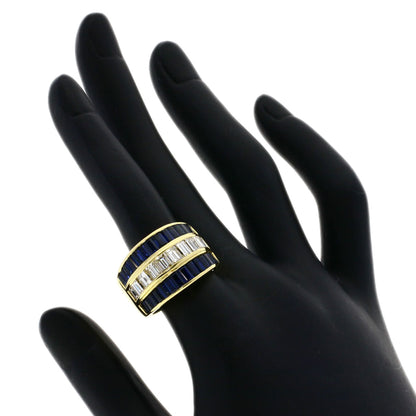 PICCHIOTTI   Ring Sapphire Diamond K18 Yellow Gold Ladies