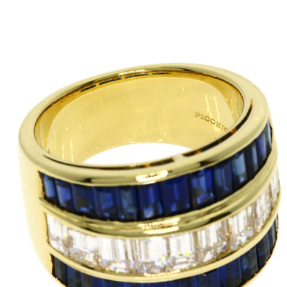 PICCHIOTTI   Ring Sapphire Diamond K18 Yellow Gold Ladies