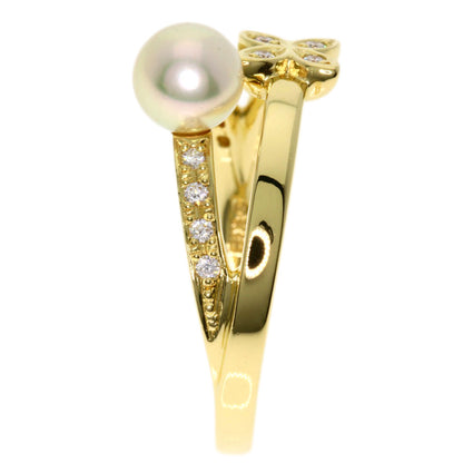 MIKIMOTO   Ring Pearl Pearl Diamond K18 Yellow Gold Ladies