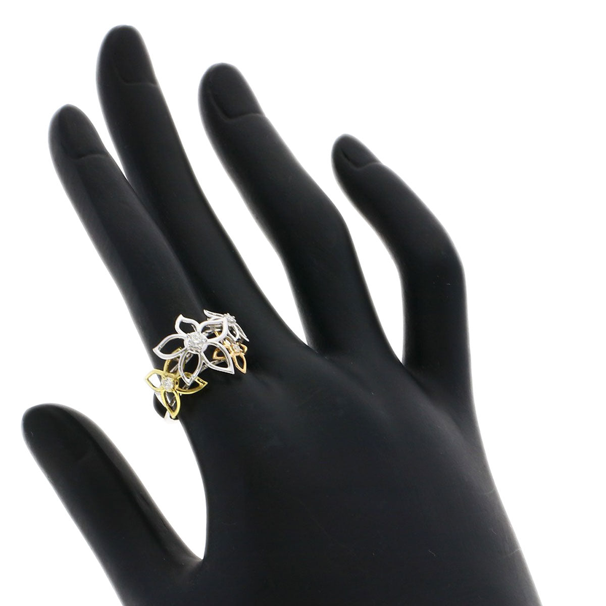 TASAKI   Ring Diamond flower motif K18 Yellow Gold 18K Pink GoldLadies