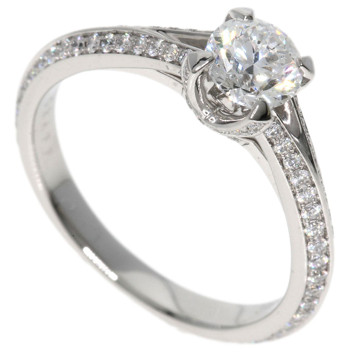 GRAFF   Ring Legacy Round Diamond E-VS1-VG-F Platinum PT950 Ladies