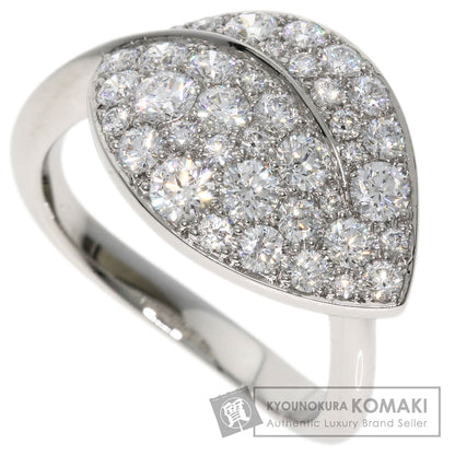 Gimel   Ring Diamond leaf motif Platinum PT950 Ladies