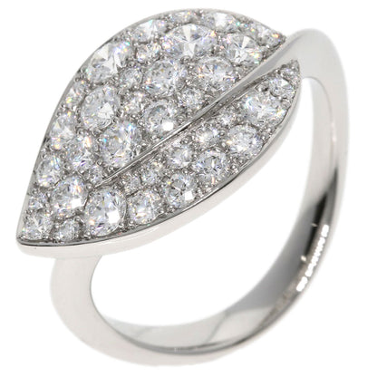 Gimel   Ring Diamond leaf motif Platinum PT950 Ladies