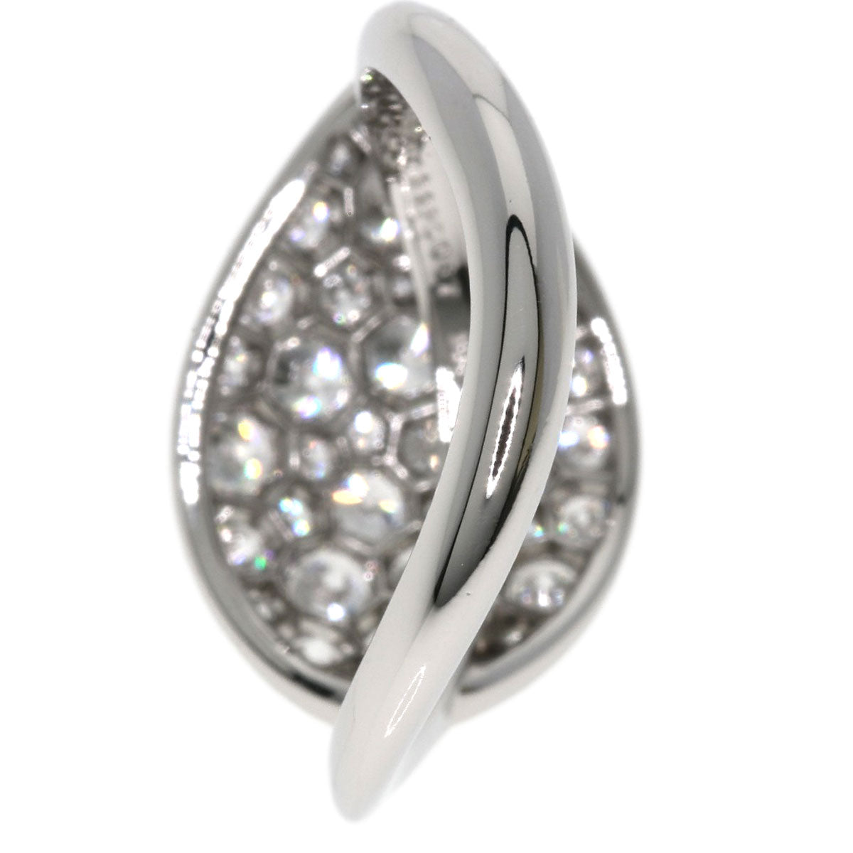 Gimel   Ring Diamond leaf motif Platinum PT950 Ladies