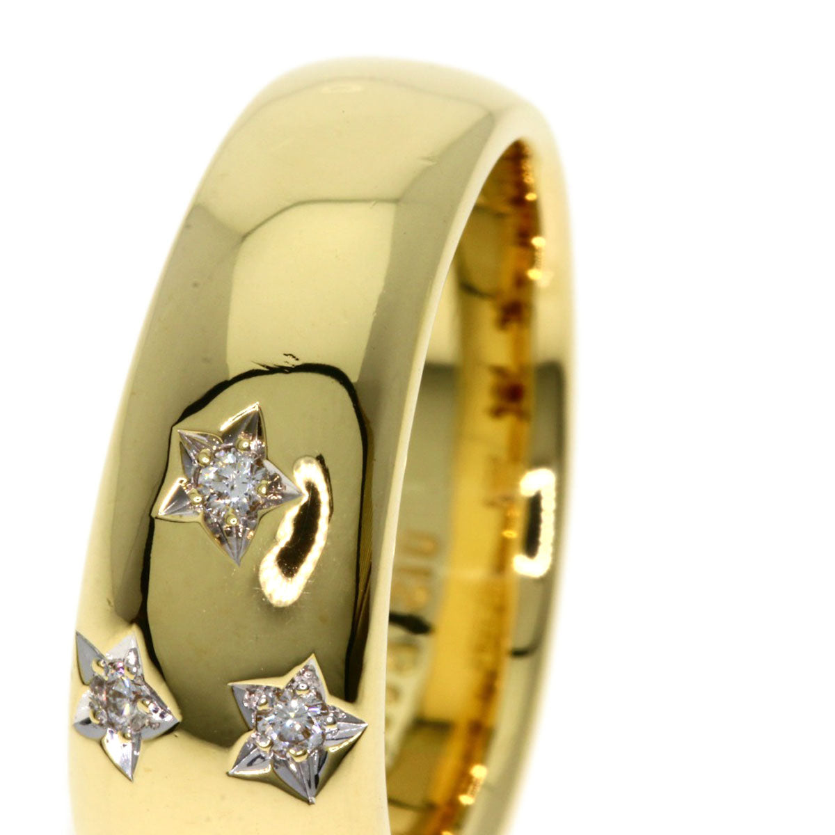 CELINE   Ring Diamond Ruby Star K18 Yellow Gold Ladies