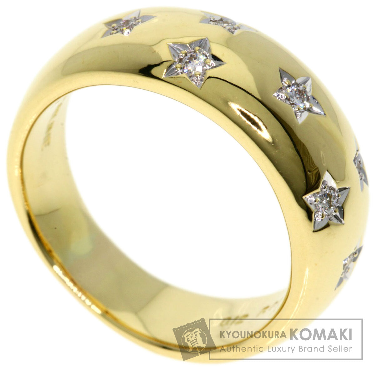 CELINE   Ring Diamond Ruby Star K18 Yellow Gold Ladies