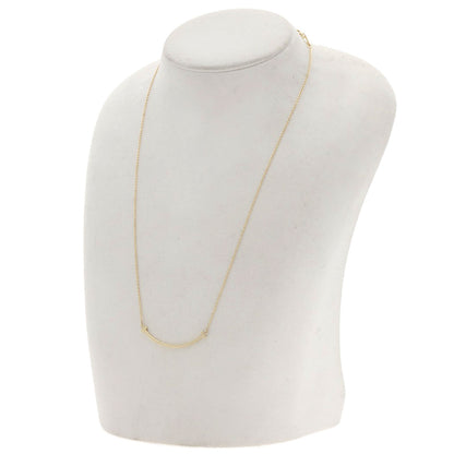 TIFFANY&Co. T smile small Necklace K18 Yellow Gold Ladies [Used]