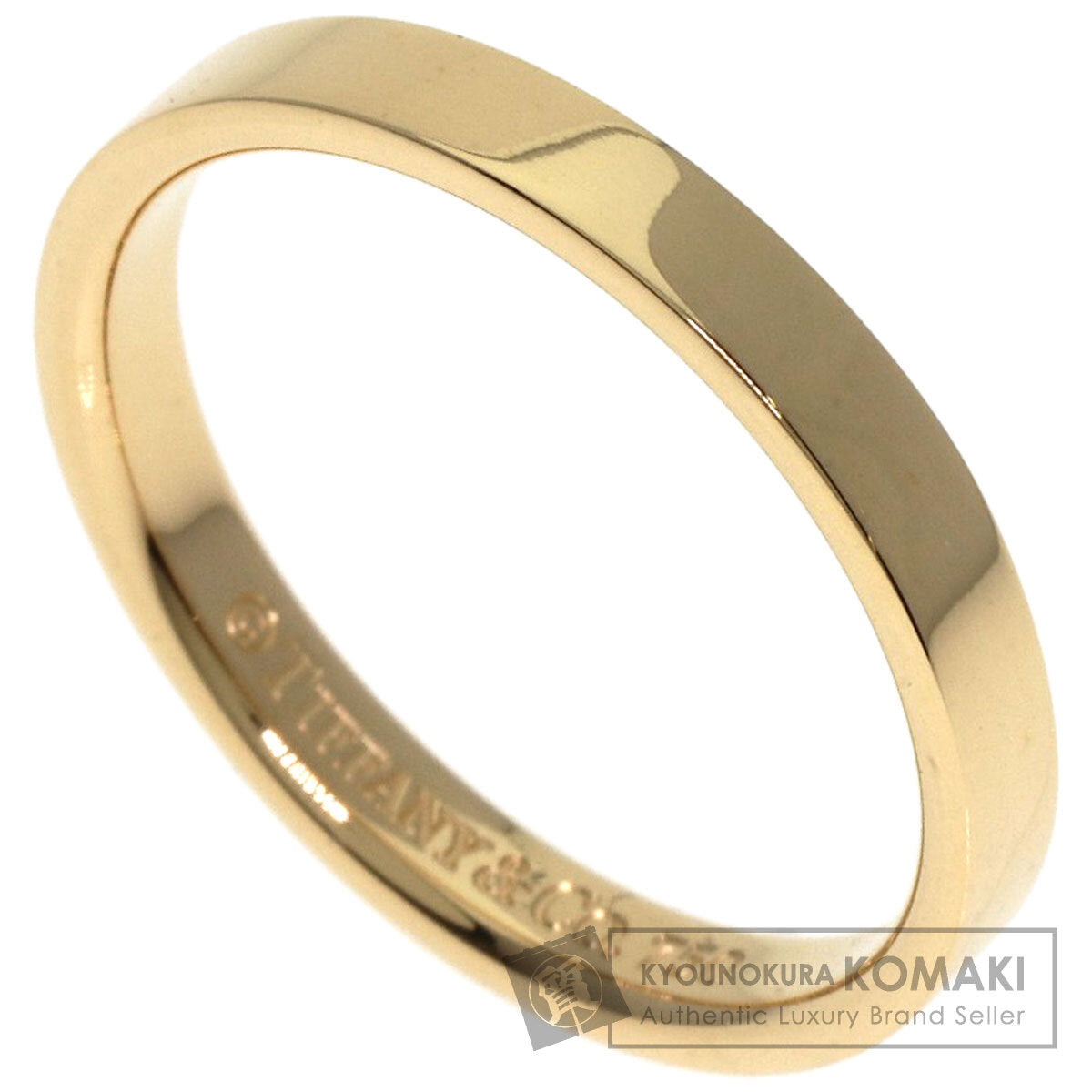 TIFFANY&Co. Flat band Ring K18 Yellow Gold Ladies [Used]