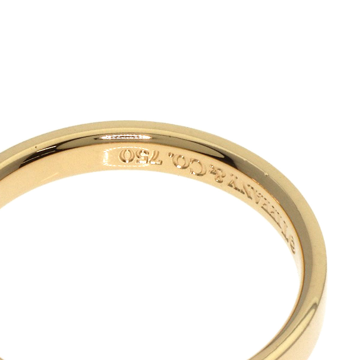 TIFFANY&Co. Flat band Ring K18 Yellow Gold Ladies [Used]