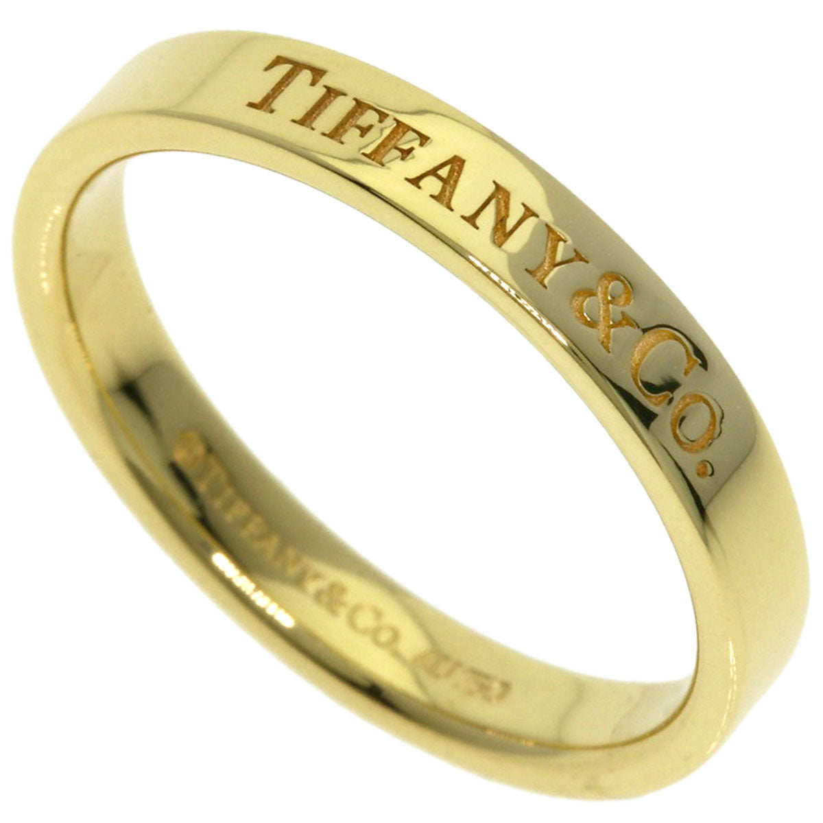 TIFFANY&Co. Flat band Ring K18 Yellow Gold Ladies [Used]