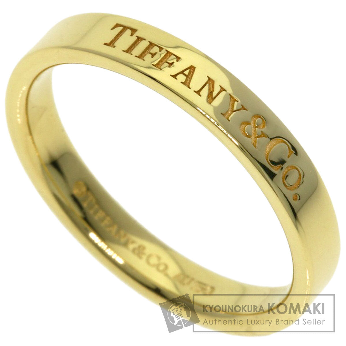 TIFFANY&Co. Flat band Ring K18 Yellow Gold Ladies [Used]
