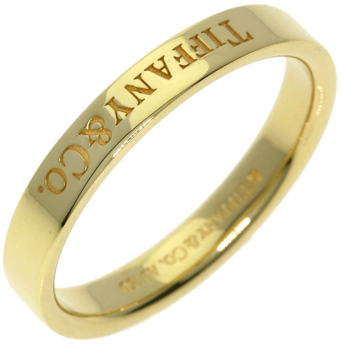 TIFFANY&Co. Flat band Ring K18 Yellow Gold Ladies [Used]