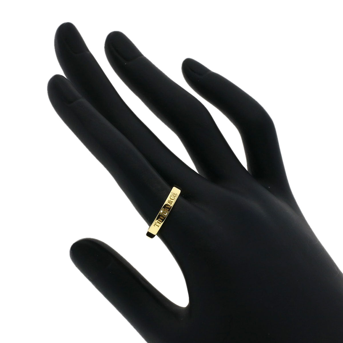 TIFFANY&Co. Flat band Ring K18 Yellow Gold Ladies [Used]