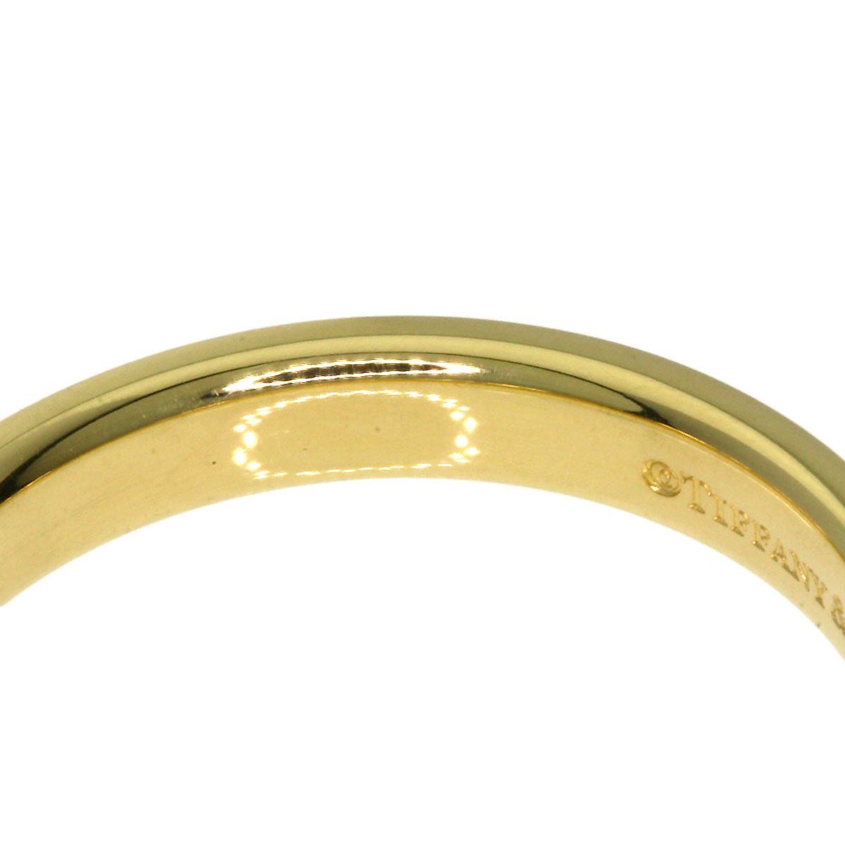 TIFFANY&Co. Flat band Ring K18 Yellow Gold Ladies [Used]