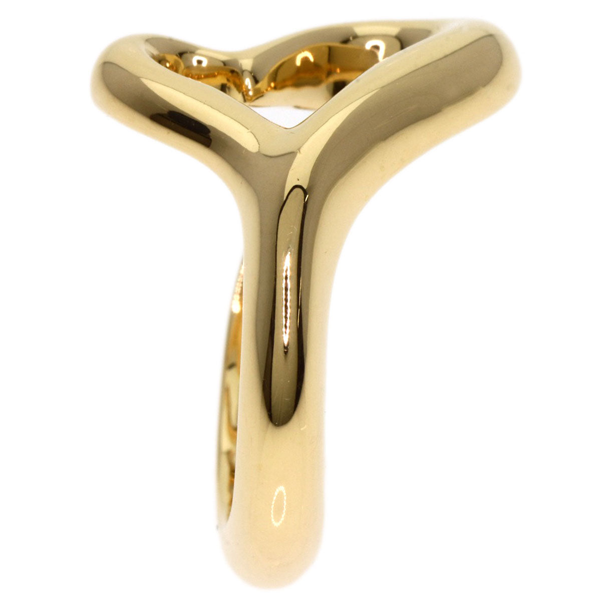 TIFFANY&Co. Open heart Ring K18 Yellow Gold Ladies [Used]