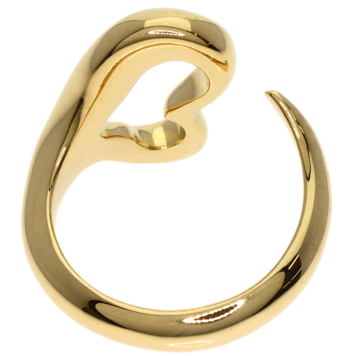 TIFFANY&Co. Open heart Ring K18 Yellow Gold Ladies [Used]