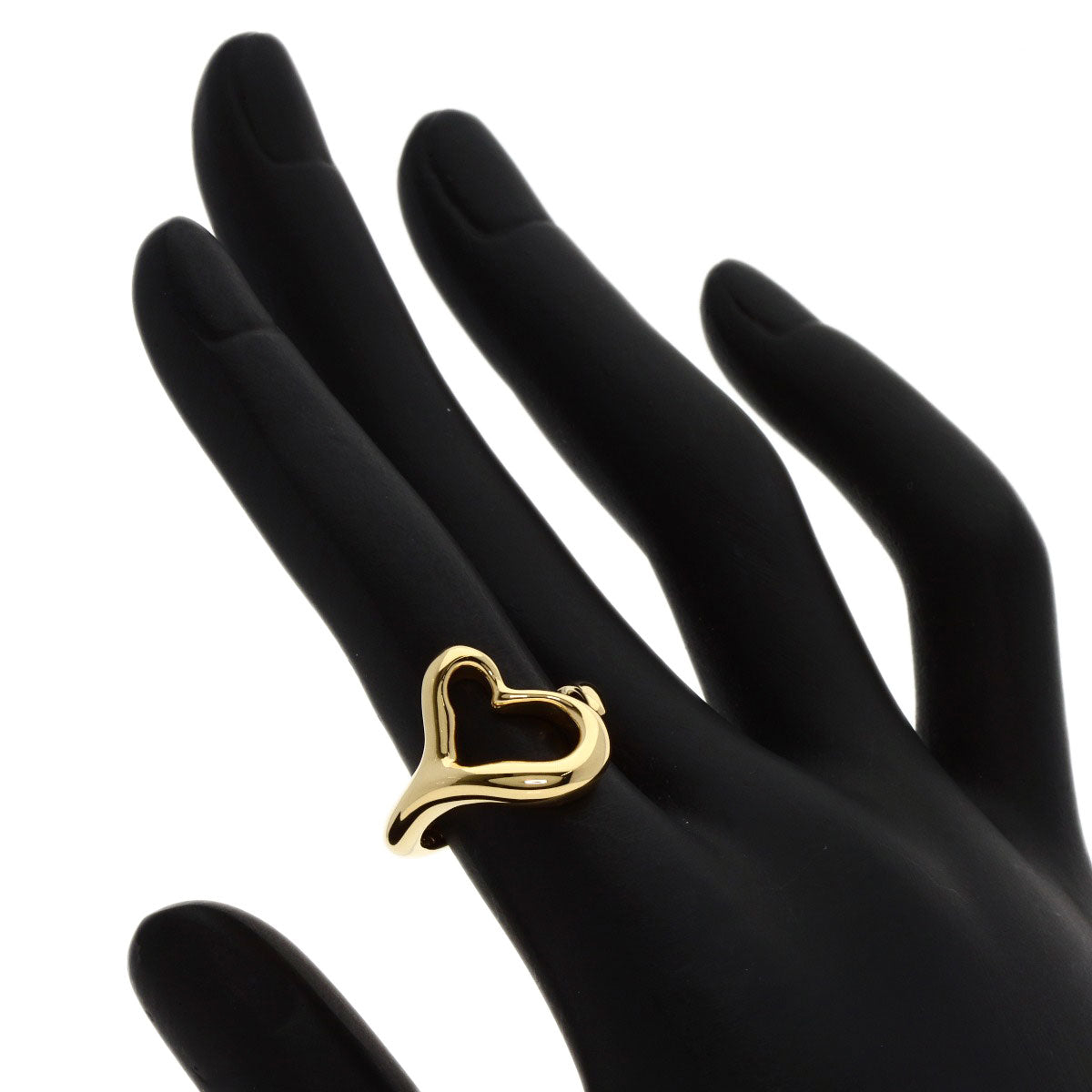 TIFFANY&Co. Open heart Ring K18 Yellow Gold Ladies [Used]
